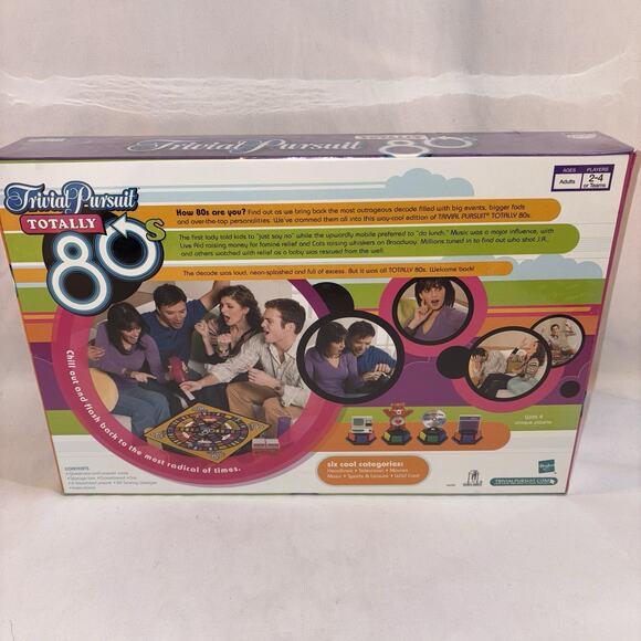 Trivial Pursuit Totally 80's Board Game 2005 Couples Night Girls Men Sealed NEW - Picture 4 of 5